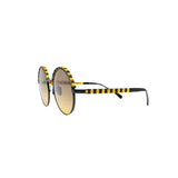 thumbnail round sunglasses in mental and calfskin