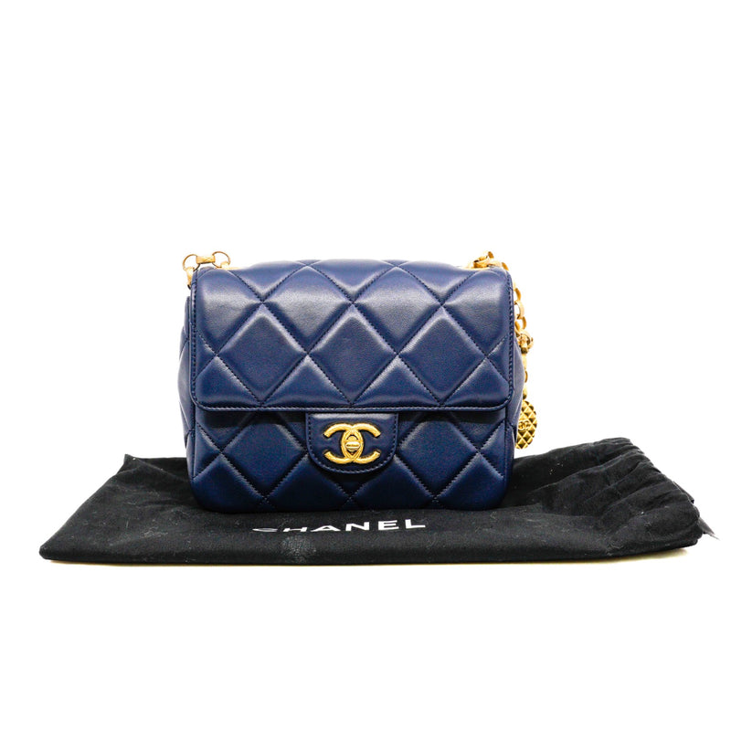 mini square cf in lambskin navy ghw #U0N7XXXX