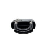 thumbnail mini lady dior in dark green ccd with diamonds buckle phw 2018