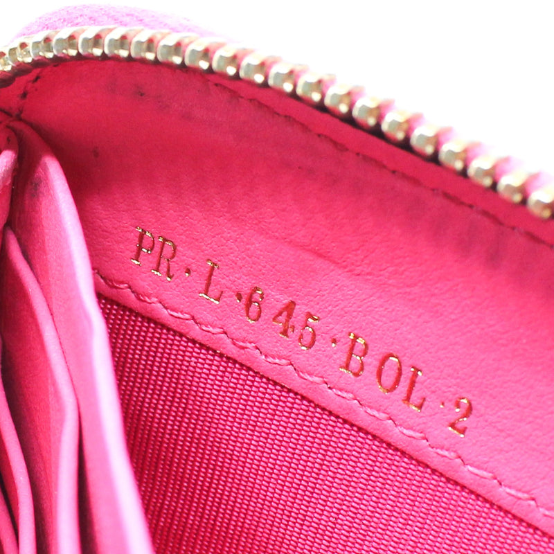 zippy long wallet pink mix gold studs - L'UXE LINK