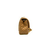 thumbnail Pearl Crush Mini Square Flap Bag Lambskin Beige GHW #AXA2XXXX