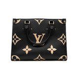 thumbnail onthego pm in Monogram Empreinte Leather black/ beige ghw