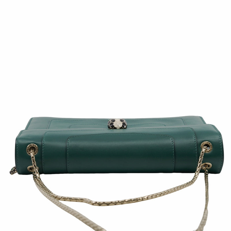 serpentine MM green double flap ghw - L'UXE LINK