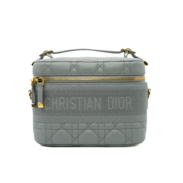 Small DiorTravel Vanity Case in Grey Lambskin GHW