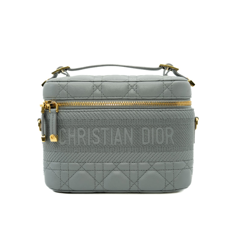 Small DiorTravel Vanity Case in Grey Lambskin GHW