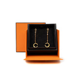 thumbnail chaine amulette half diamond earring in 18k rg rrp9685*2=19370aud
