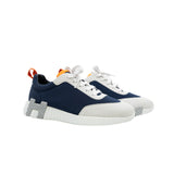 thumbnail Bouncing sneaker in technical jersey/suede goatskin navy grey #37