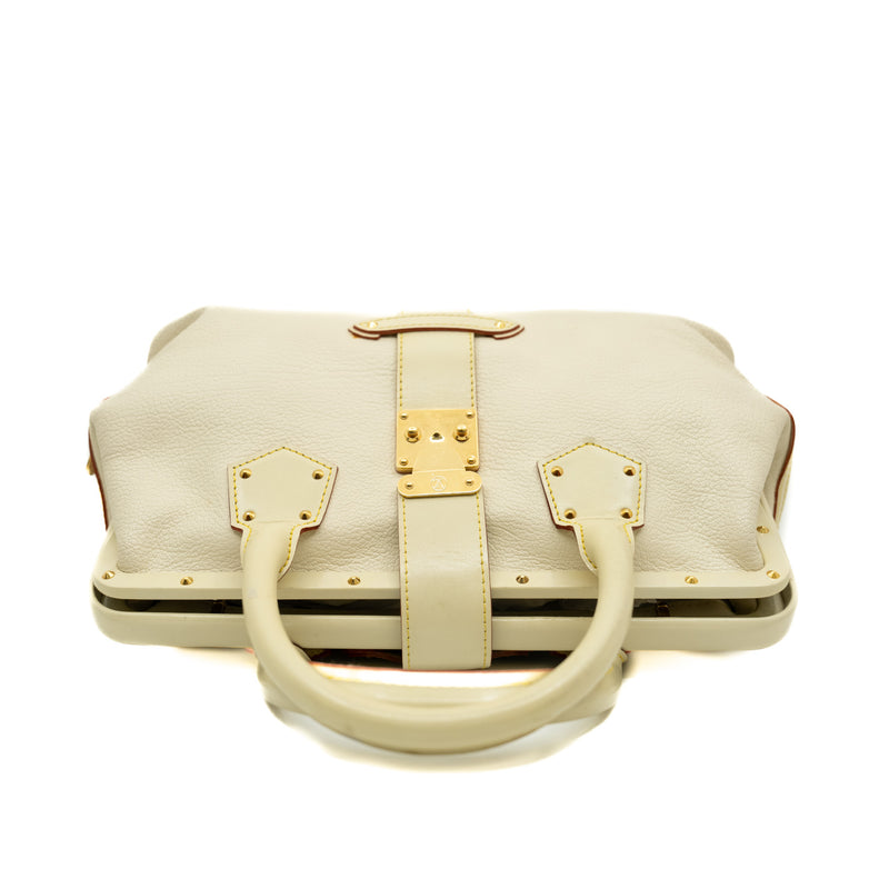 pm suhali l'ingenieux handle tote in leather white ghw 2006