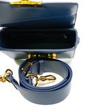 thumbnail montaigne box mini navy with wide strap leather