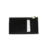 thumbnail cassandre matelasse fragments flap card holder in black poudre leather ghw