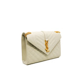 thumbnail medium envelope in leather white grey ghw