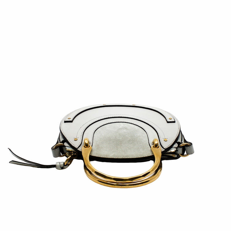 pixie  round bag  light Gray ghw - L'UXE LINK