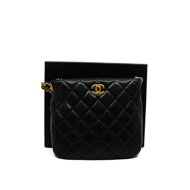 22A Twist Your Buttons In Black Caviar Leather Hobo Shoulder Bag GHW Seri XK96XXXX - L'UXE LINK