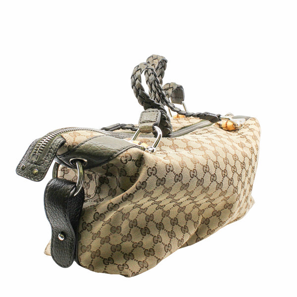 tote logo zippy fabric  phw - L'UXE LINK