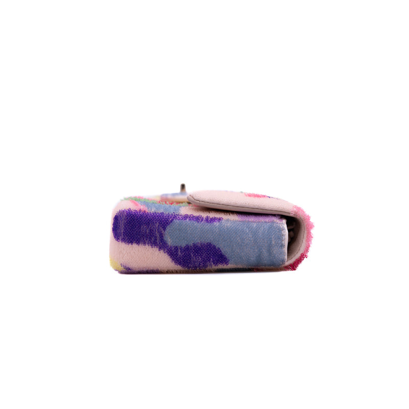 long cf flap chain bag in heart Sequins/leather pink/purple/green seri30