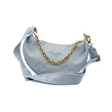 thumbnail over the moon in light blue monogram bubblergram calfskin ghw