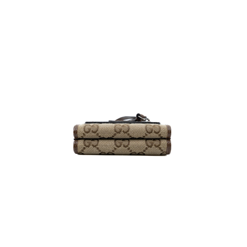 Gucci Balenciaga Collaboration Brown/Beige GG Canvas The Hacker Project Trifold Compact Wallet - L'UXE LINK
