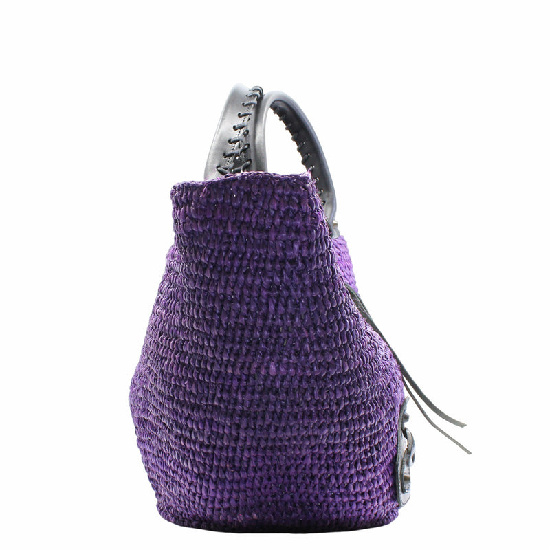 tote woven purple - L'UXE LINK
