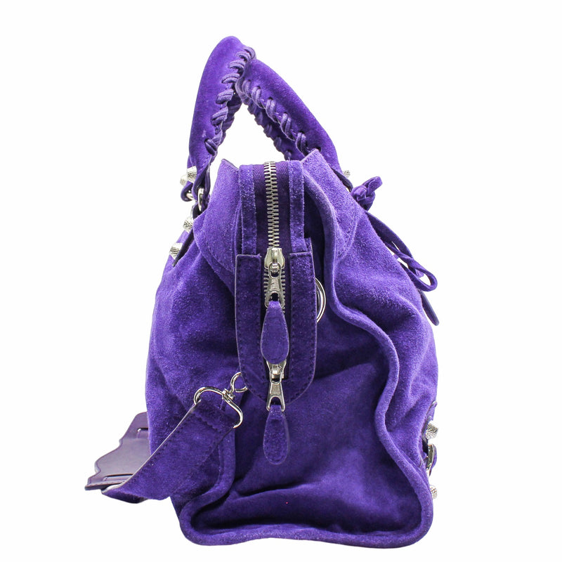 city medium  suede purple phw - L'UXE LINK
