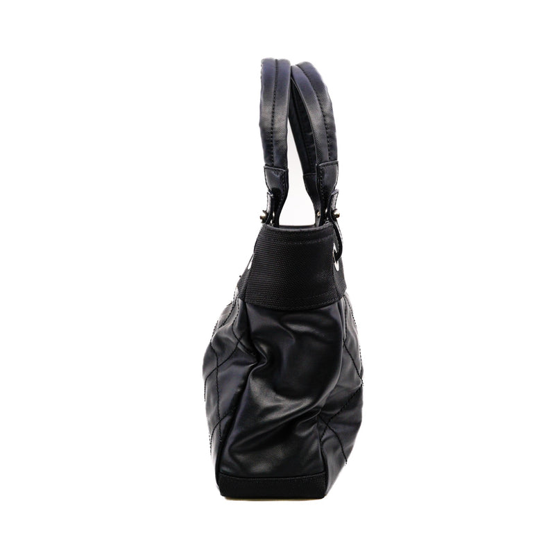vintage small tote bag in black calfskin phw seri 1177xxxx