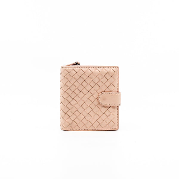 orange beige compact buckle wallet - L'UXE LINK
