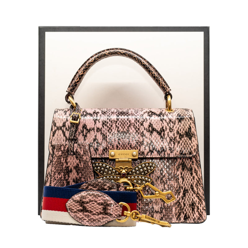 QUEEN MARGARET' SHOULDER BAG WITH A BEE MOTIF in python ghw - L'UXE LINK