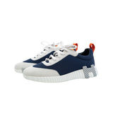 thumbnail Bouncing sneaker in technical jersey/suede goatskin navy grey #37