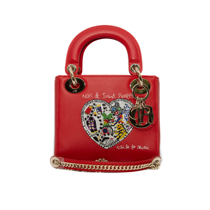 mini dior red color with heart - L'UXE LINK