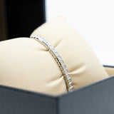 thumbnail small Ice Cube bangle with full diamond in 18k wg