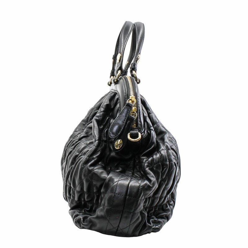 Cannage Leather tote black ghw - L'UXE LINK