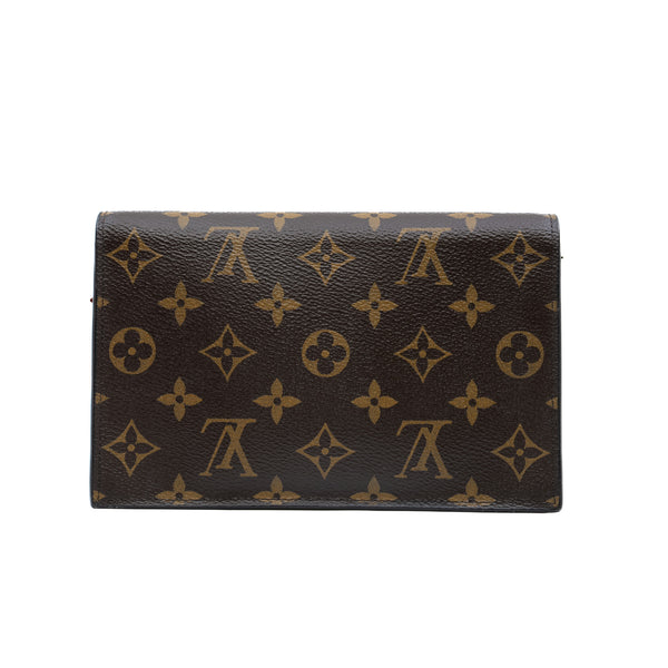 fuchsia woc monogram with red chain bag year 2019 - L'UXE LINK