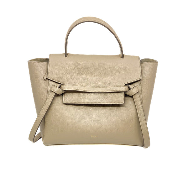 MICRO BELT BAG in calfskin light taupe