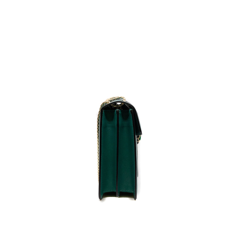 medium Serpenti Forever in calfskin green ghw