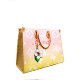 thumbnail onthego GM limited edition pink/yellow with bag charm ghw