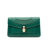 thumbnail Serpenti Forever Chain Wallet in calfskin green ghw - L'UXE LINK