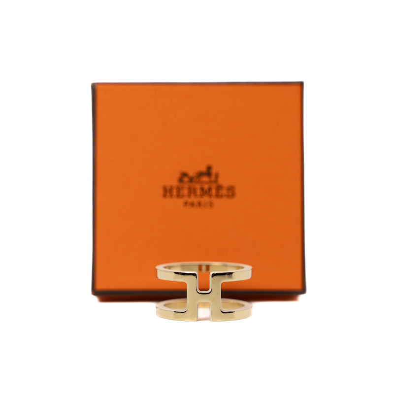 H En Rond Scarf 90 Ring In Lacquered Permabrass - L'UXE LINK