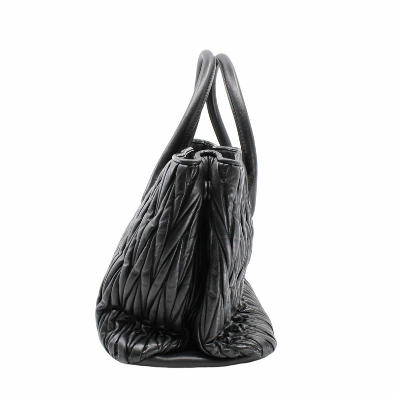 tote lambskin black - L'UXE LINK