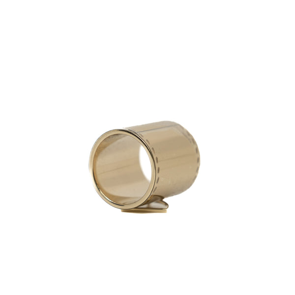 Permabrass Etrier Charm Scarf Ring GHW - L'UXE LINK