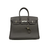 thumbnail birkin 25 in 8F gris etain togo phw u stamp