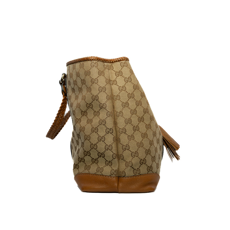 GG In Brown/Beige Canvas/Leather Marrakech Tote Bag GHW - L'UXE LINK