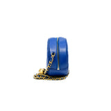 thumbnail Mini around vanity case with pearl crush in lambskin blue ghw seri 30