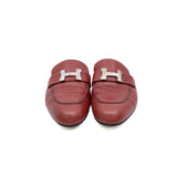 thumbnail H Trocadero mules in leather windred phw#35
