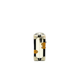 thumbnail Petite malle in calfskin black/ brown/ white PHW