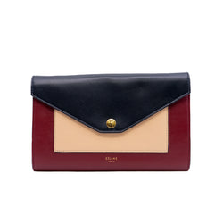 Pocket Envelope Wallet on Chain Leather Large GHW - L'UXE LINK