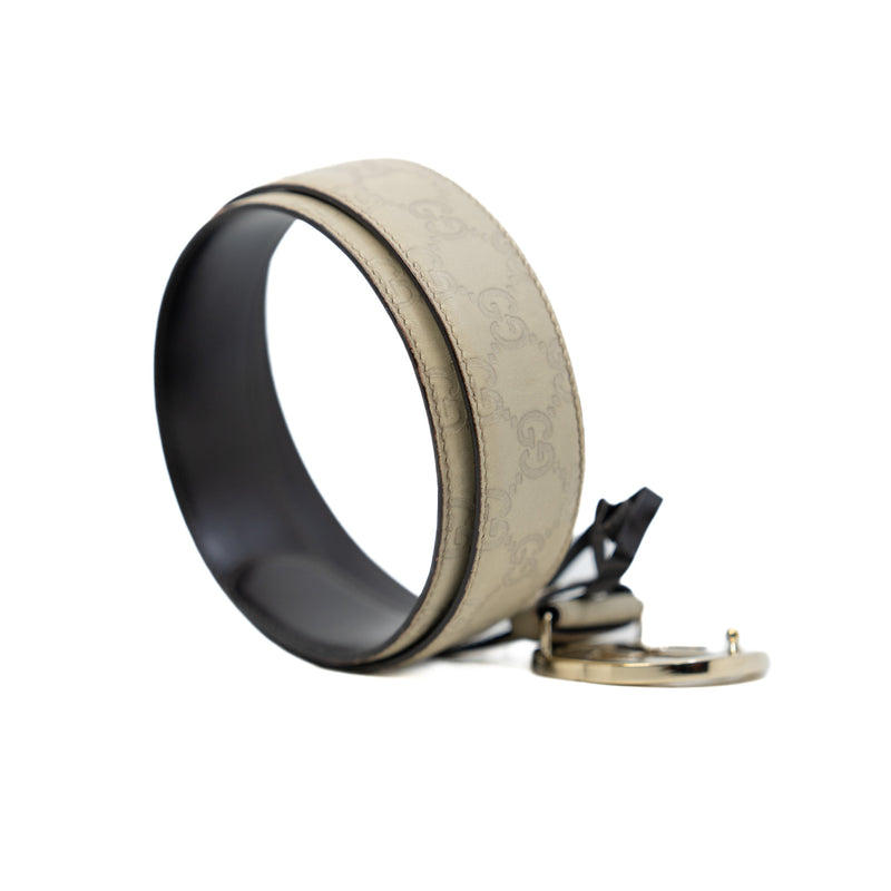 Off White Guccissima Leather Interlocking G Buckle Belt Size 90 - L'UXE LINK