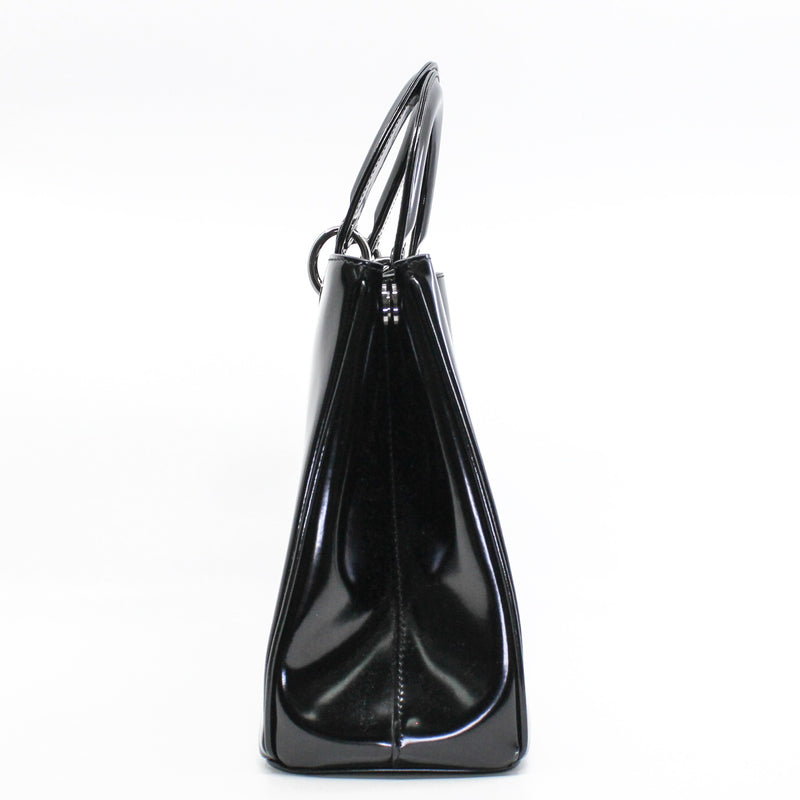 Medium Diorissimo In Black Patent Leather Handbag PHW With Strap - L'UXE LINK