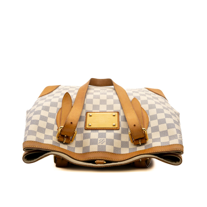 Hampstead MM Damier Azur Tote Bag Ghw 2011 - L'UXE LINK
