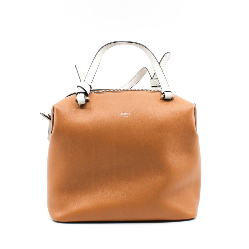 tote brown mix white zippy bag - L'UXE LINK