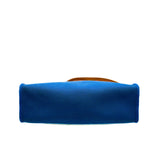 thumbnail herbag 31 in blue fabric/ brown leather stamp X PHW