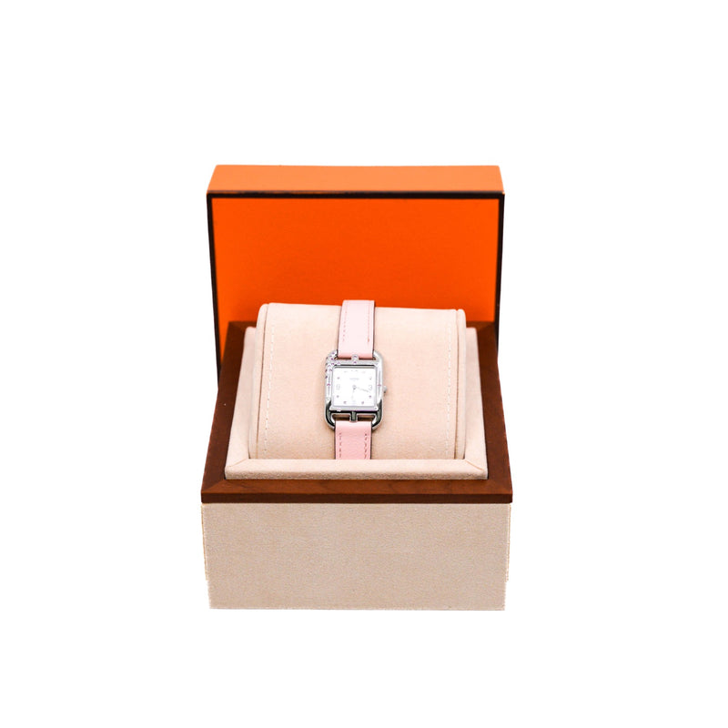 small cape cod watch with diamond with pink strap 31mm